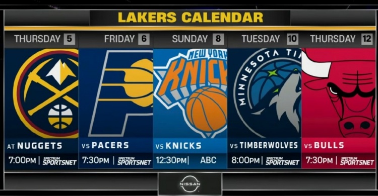 世界杯比赛在线观看地址-强度如何？湖人后续5场对手：掘金 步行者 尼克斯 森林狼 公牛